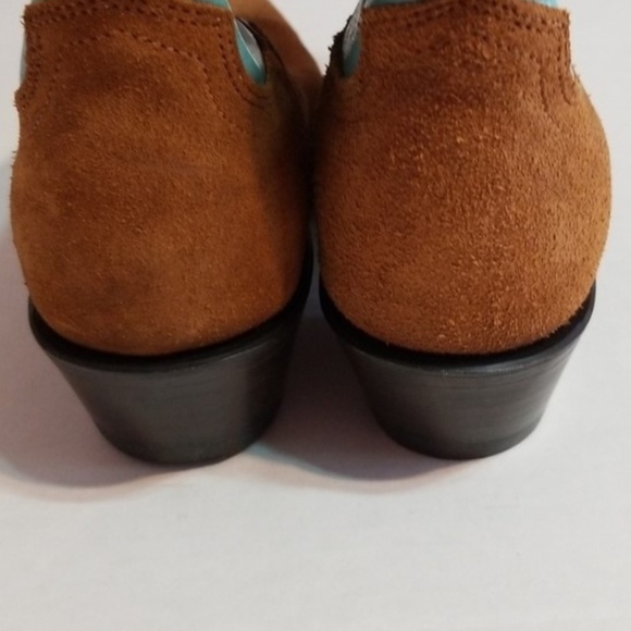 LUCCHESE 1883 Women Cowboy Boot Brown/Blue sz 7.5 - Picture 7 of 8